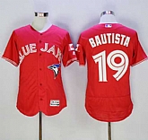 Toronto Blue Jays #19 Jose Bautista Red 2016 Flexbase Collection Canada Day Stitched Jersey,baseball caps,new era cap wholesale,wholesale hats